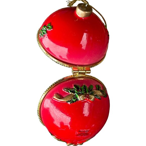 Collections Etc. Holiday Sentiment Trinket Red Ornament Daughter Theme 2.5" - Picture 8 of 14